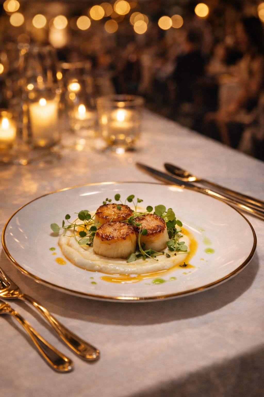 Fine dining detail at the gala